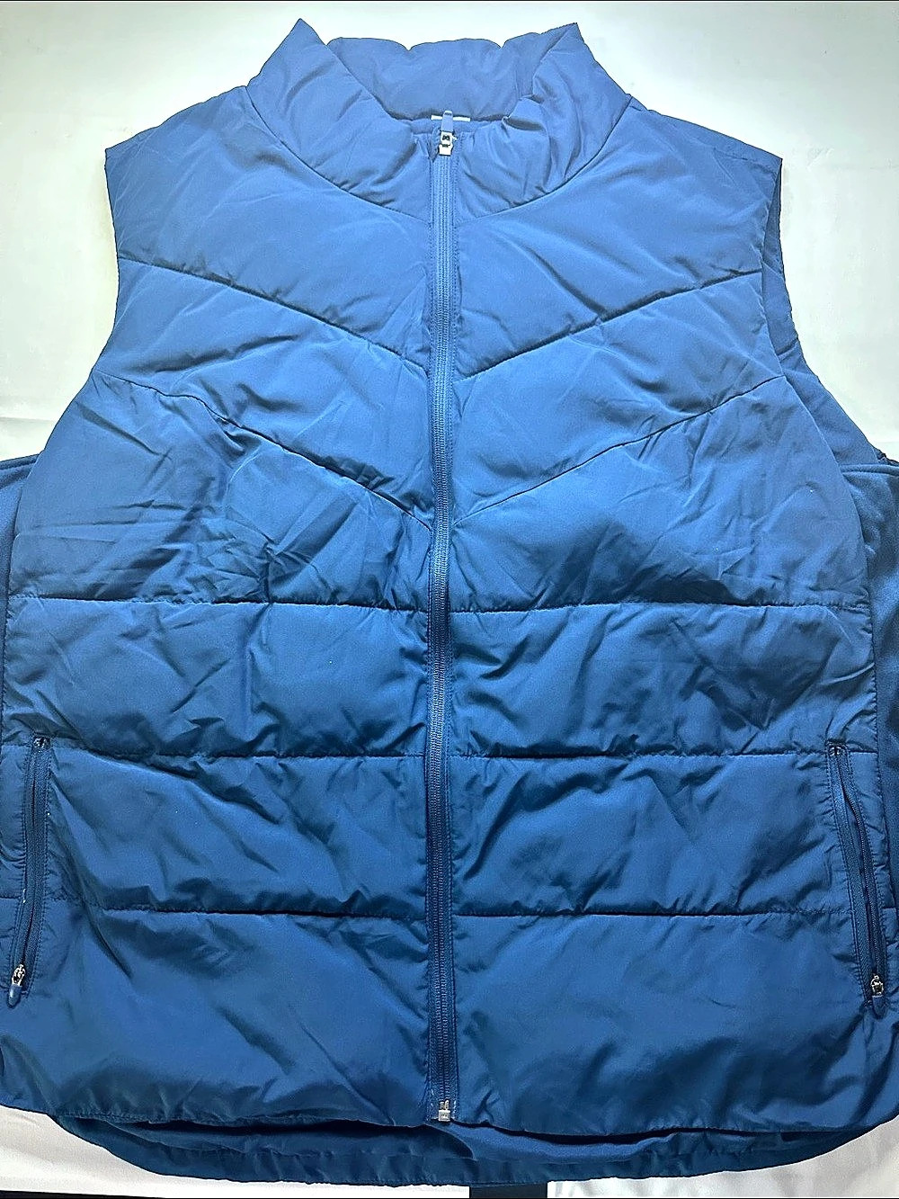 Blue Quilted Puffer Vest